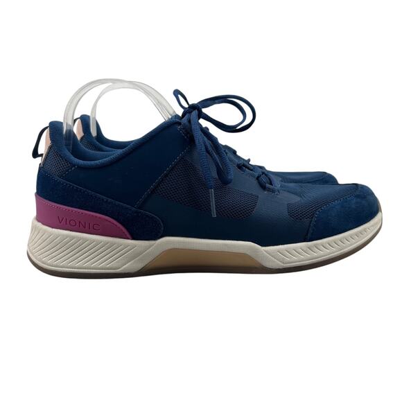 Vionic Women 9.5 Shoe Blue Fearless Trainer Active Sneaker *Insoles Not Original - Picture 1 of 14